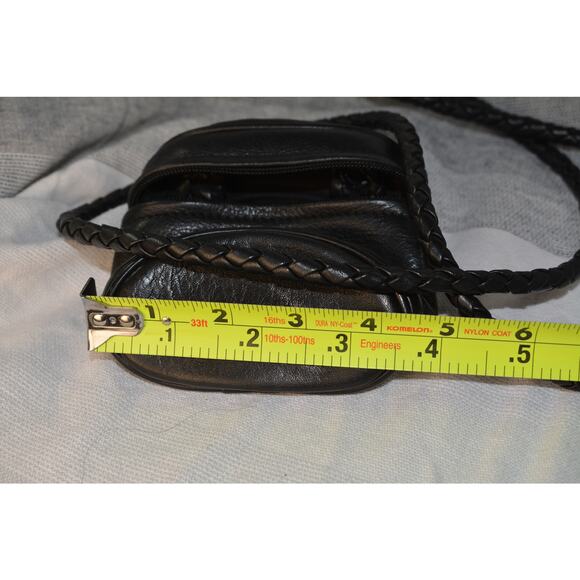 vintage Brighton black leather mini barrel or bucket bag - Picture 4 of 6